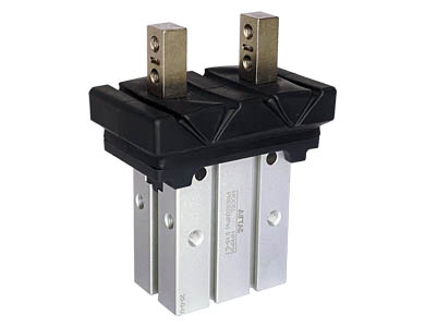 HFKP Series Parallel Gripper with Dust-Proof Cover and Roller Bearing Style, Double Action, 32mm Bore Size, M5x0.8 Port Size, 60 c.p.m Max. Frequency